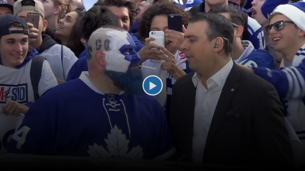 Gotta See It  Dart Guy shares dart with Sid at Maple Leaf Square   Sportsnet.ca